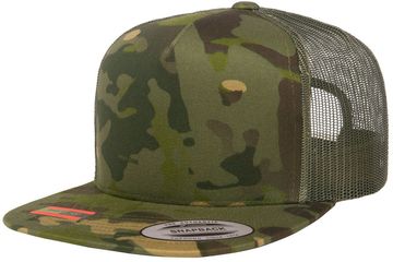 Yupoong Classics™ Adult 5-Panel Structured High Profile Multicam® Trucker Cap